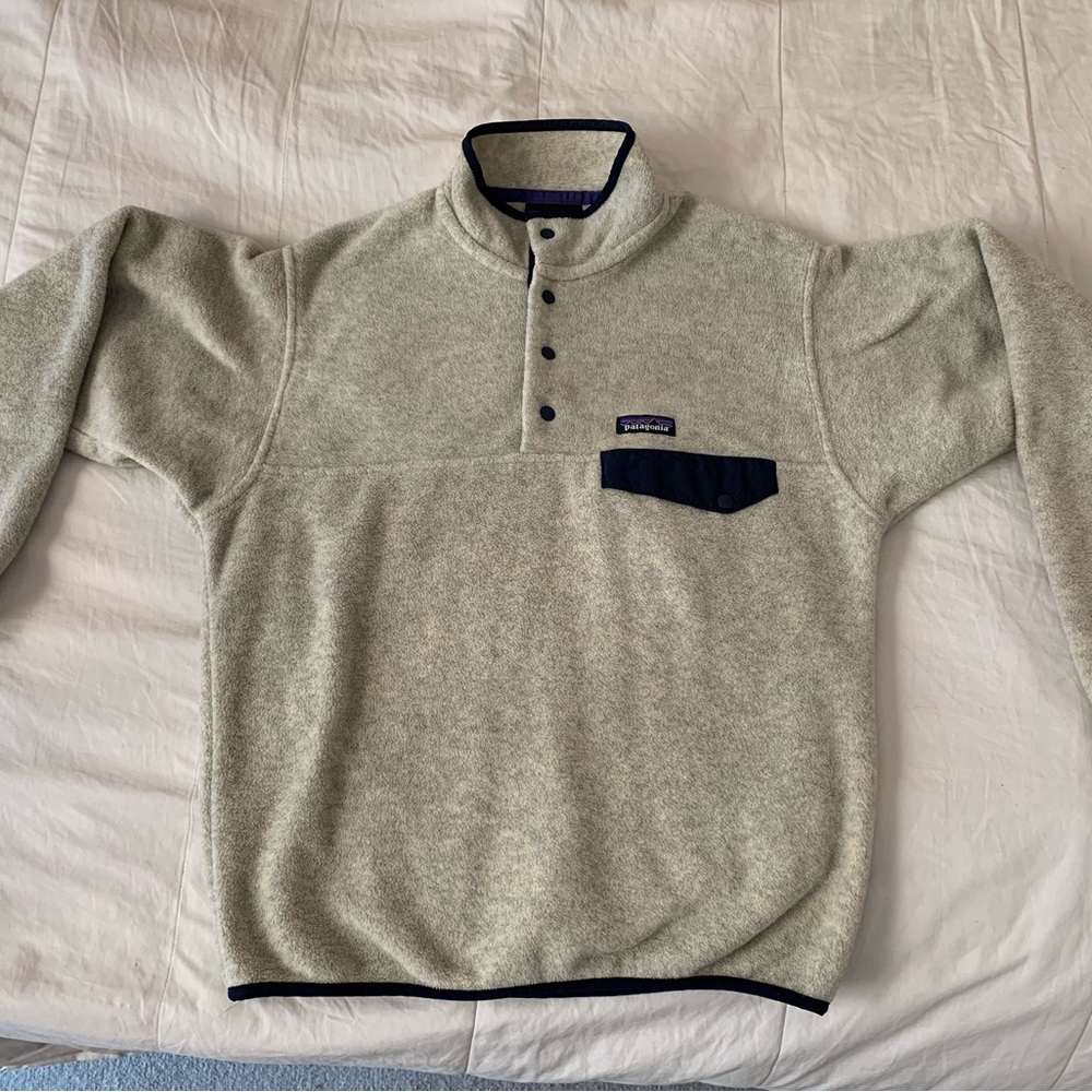 Men’s Patagonia Synchilla Fleece - Blue and Cream (Size Small)